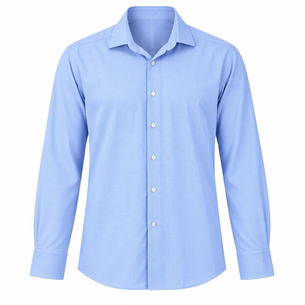 Porter & Ash Button Down Shirt Size L Blue Kinetic Stretch Performance Office